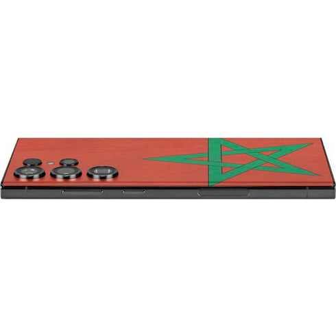 Morocco Flag Distressed Galaxy Skins